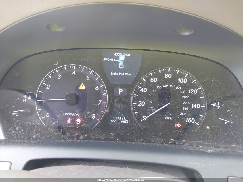 2009 Lexus Ls 460 VIN: JTHBL46F495090982 Lot: 43968403