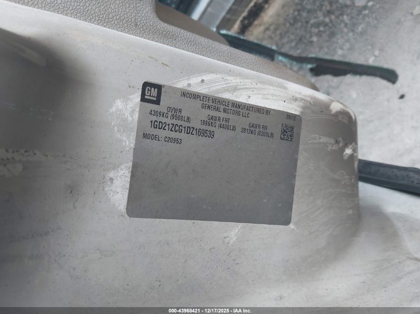 2013 GMC Sierra 2500Hd Work Truck VIN: 1GD21ZCG1DZ169539 Lot: 43968421