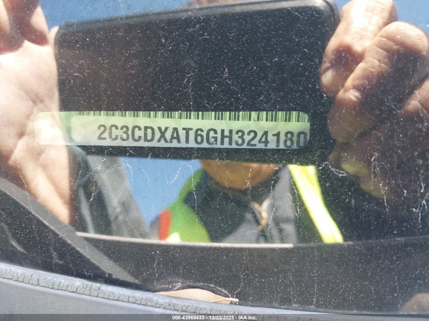 2016 Dodge Charger Police VIN: 2C3CDXAT6GH324180 Lot: 43968433