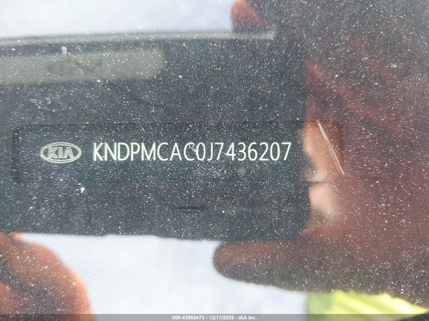 2018 Kia Sportage Lx VIN: KNDPMCAC0J7436207 Lot: 43968473