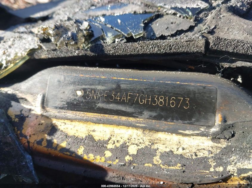 2016 Hyundai Sonata Limited VIN: 5NPE34AF7GH381673 Lot: 43968554