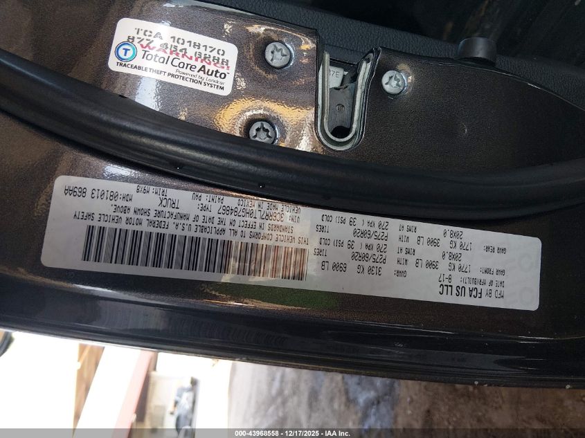 2017 Ram 1500 Big Horn 4X4 5'7 Box VIN: 3C6RR7LT0HG784867 Lot: 43968558