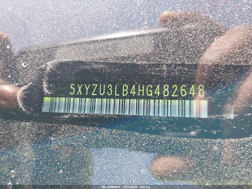 2017 Hyundai Santa Fe Sport 2.4L VIN: 5XYZU3LB4HG482648 Lot: 43968618