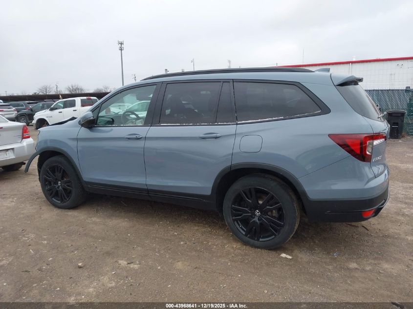 2022 Honda Pilot Awd Black Edition VIN: 5FNYF6H71NB082190 Lot: 43968641