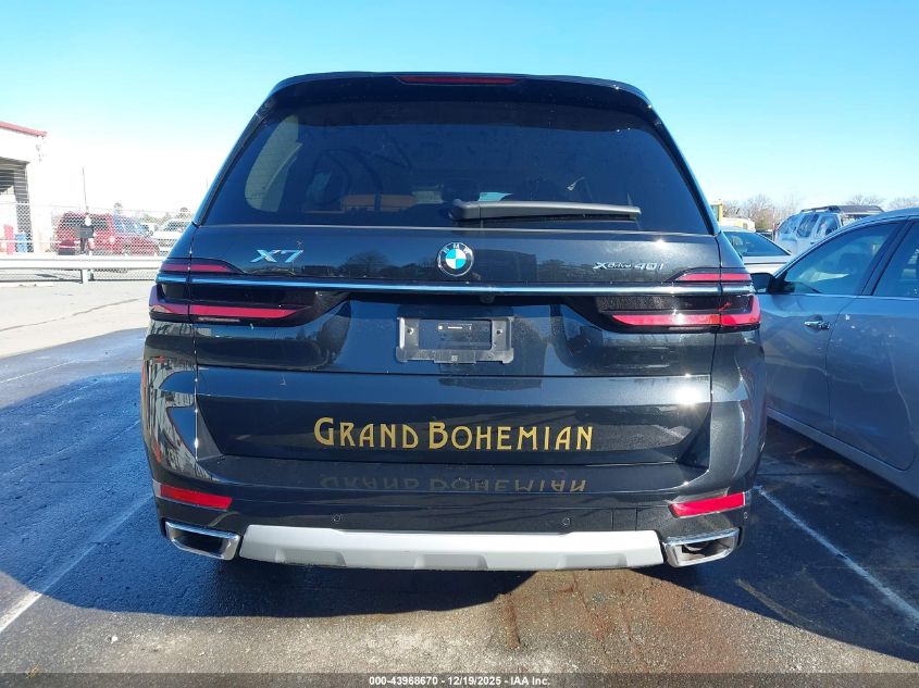 2025 BMW X7 xDrive40I VIN: 5UX23EM02S9Z0182 Lot: 43968670