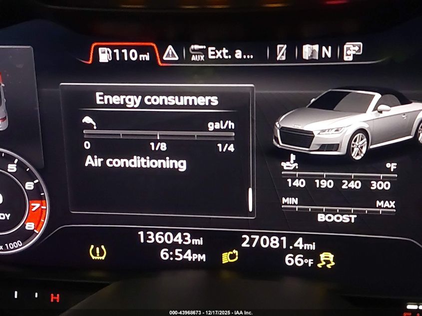 2018 Audi Tt 2.0T VIN: TRUT5CFV2J1014342 Lot: 43968673