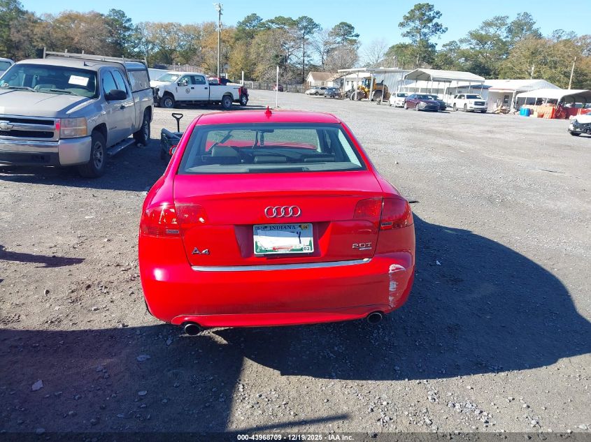 2008 Audi A4 2.0T VIN: WAUDF78E58A031093 Lot: 43968709