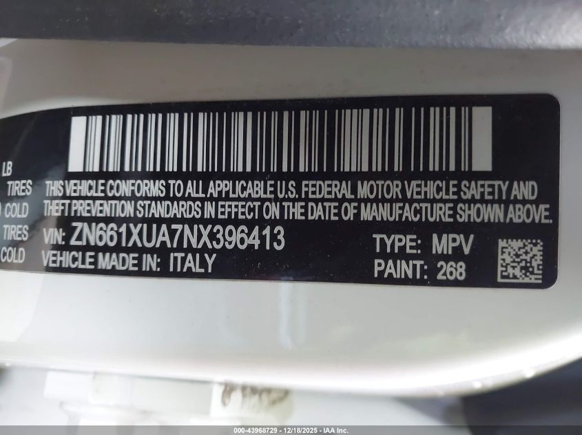 2022 Maserati Levante Gt VIN: ZN661XUA7NX396413 Lot: 43968729