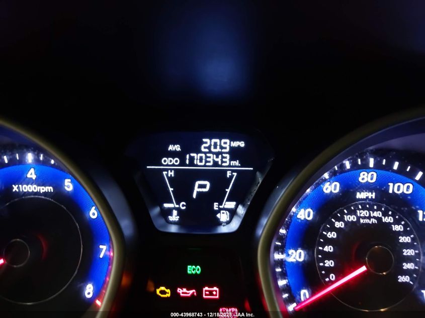 2013 Hyundai Elantra Limited (Ulsan Plant) VIN: KMHDH4AE1DU928941 Lot: 43968743