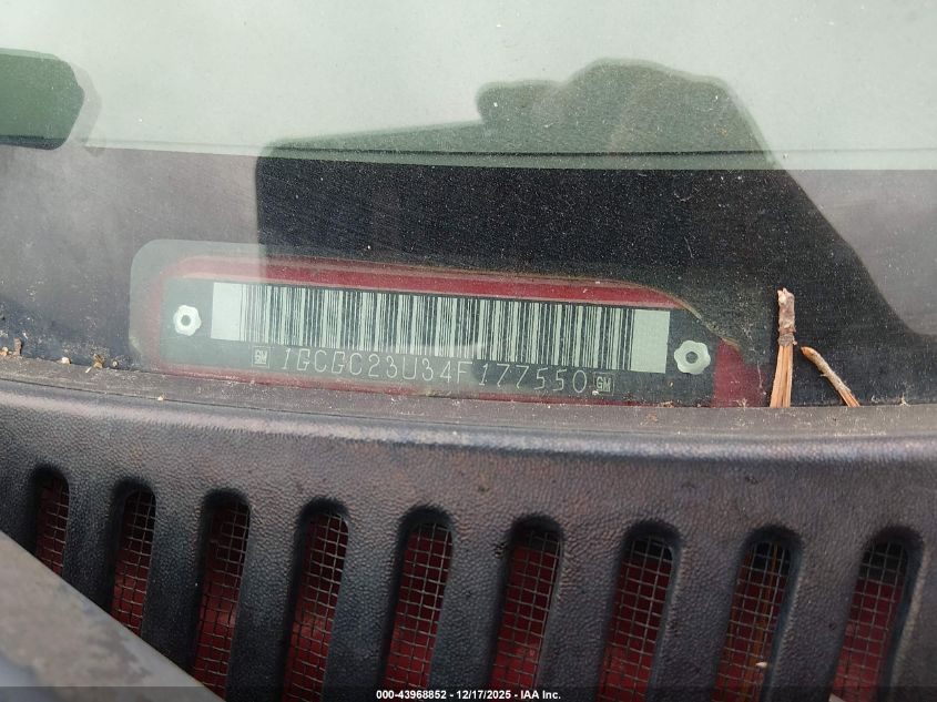 2004 Chevrolet Silverado 2500 Ls VIN: 1GCGC23U34F177550 Lot: 43968852