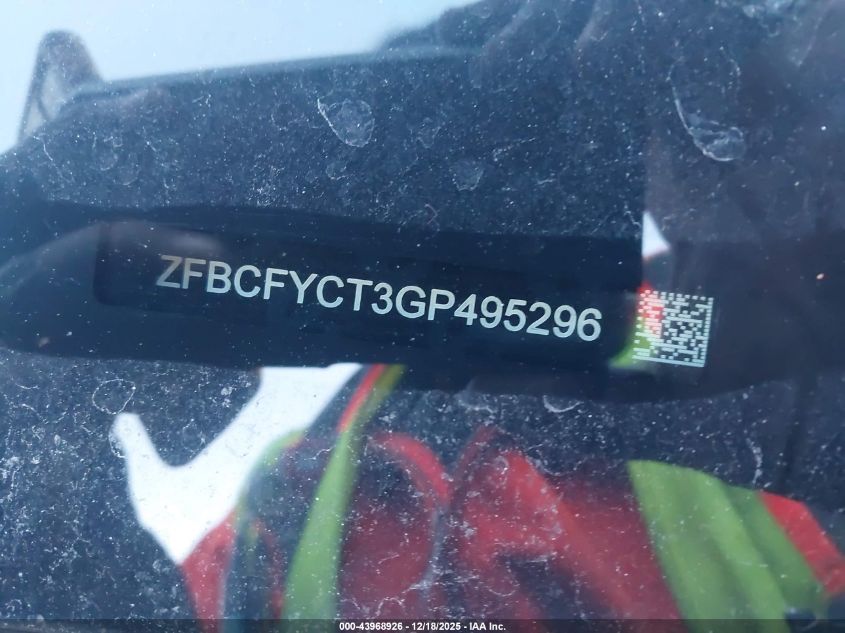 2016 Fiat 500X Trekking VIN: ZFBCFYCT3GP495296 Lot: 43968926