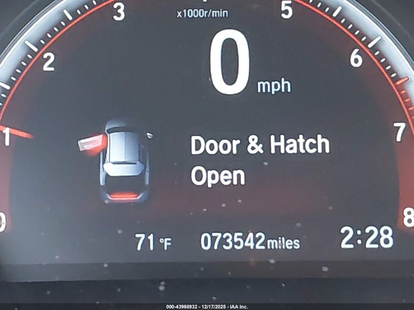 2021 Honda Civic Sport VIN: SHHFK7H47MU212873 Lot: 43968932