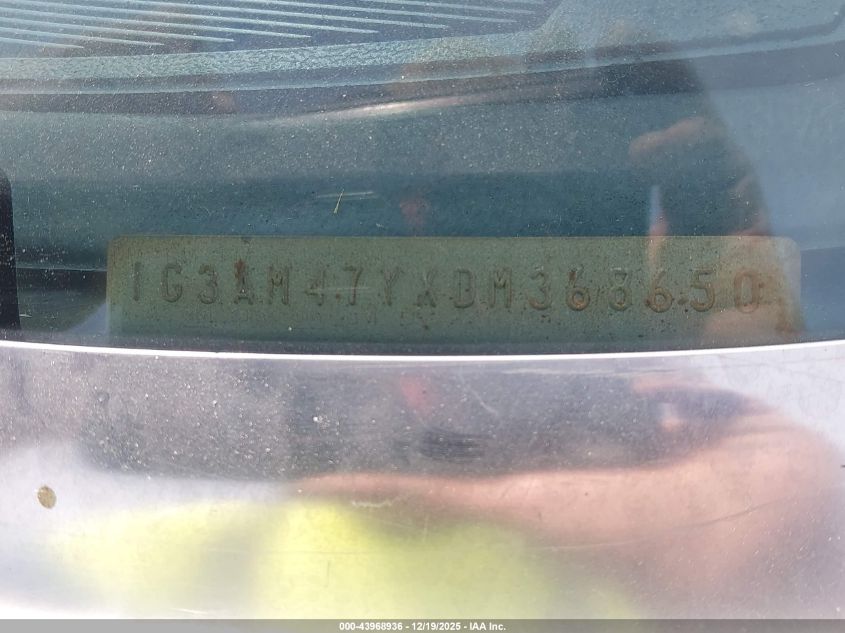 1983 Oldsmobile Cutlass Supreme Brougham VIN: 1G3AM47YXDM368650 Lot: 43968936