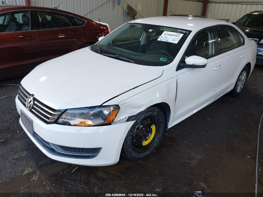 2013 Volkswagen Passat 2.5L S VIN: 1VWAP7A38DC096172 Lot: 43968945