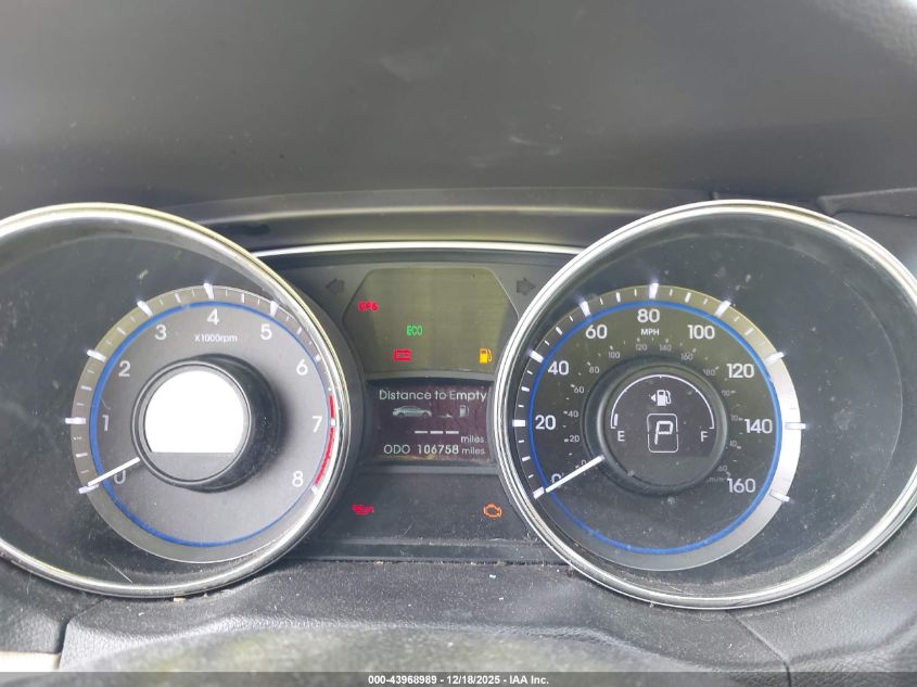 2013 Hyundai Sonata Gls VIN: 5NPEB4ACXDH731883 Lot: 43968989