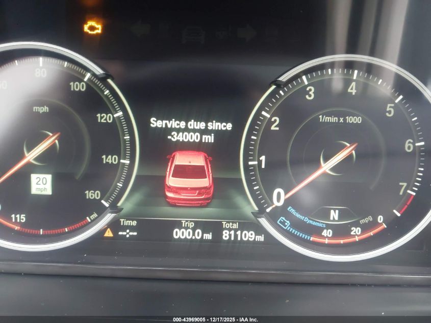 2015 BMW 750I VIN: WBAYA8C59FD825443 Lot: 43969005