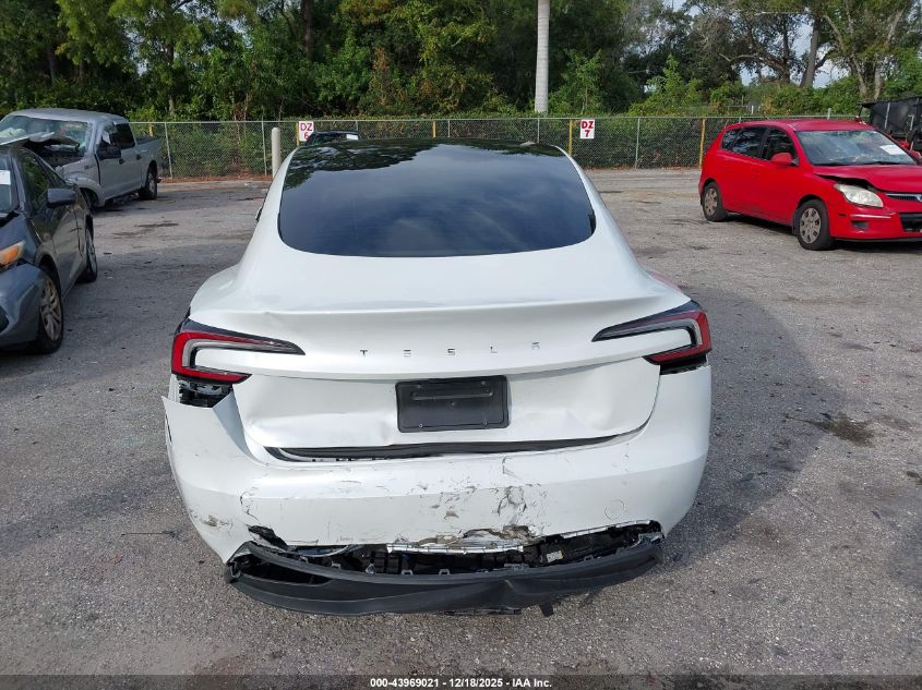 2024 Tesla Model 3 Long Range Dual Motor All-Wheel Drive/Rear-Wheel Drive VIN: 5YJ3E1EA5RF848976 Lot: 43969021