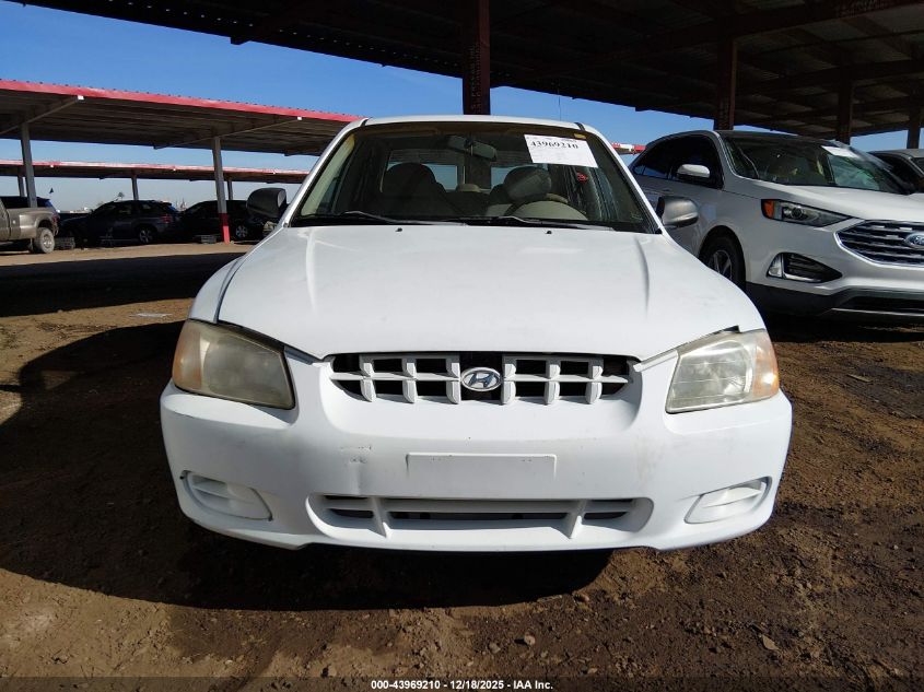 2000 Hyundai Accent Gl VIN: KMHCG45G8YU053664 Lot: 43969210