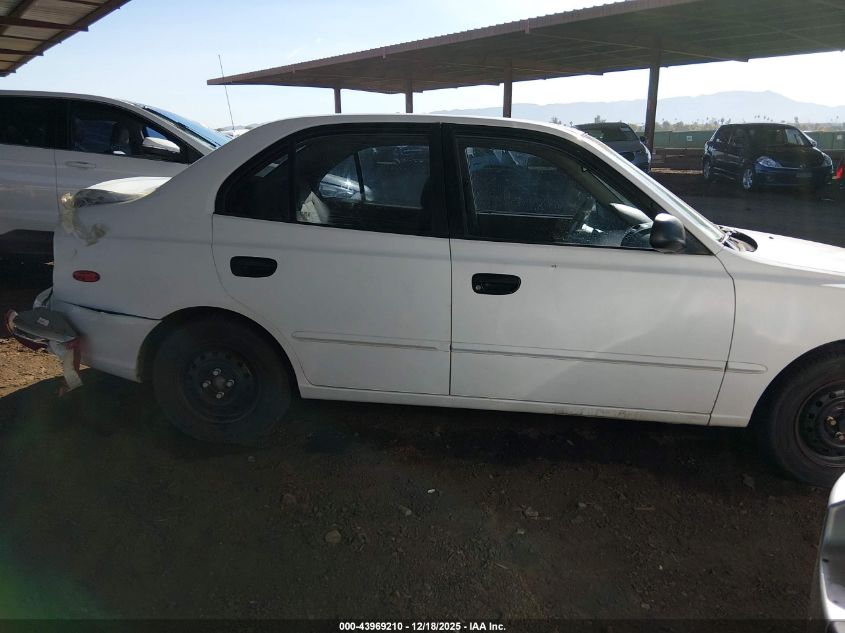 2000 Hyundai Accent Gl VIN: KMHCG45G8YU053664 Lot: 43969210