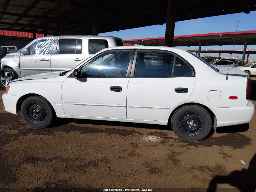 2000 Hyundai Accent Gl VIN: KMHCG45G8YU053664 Lot: 43969210