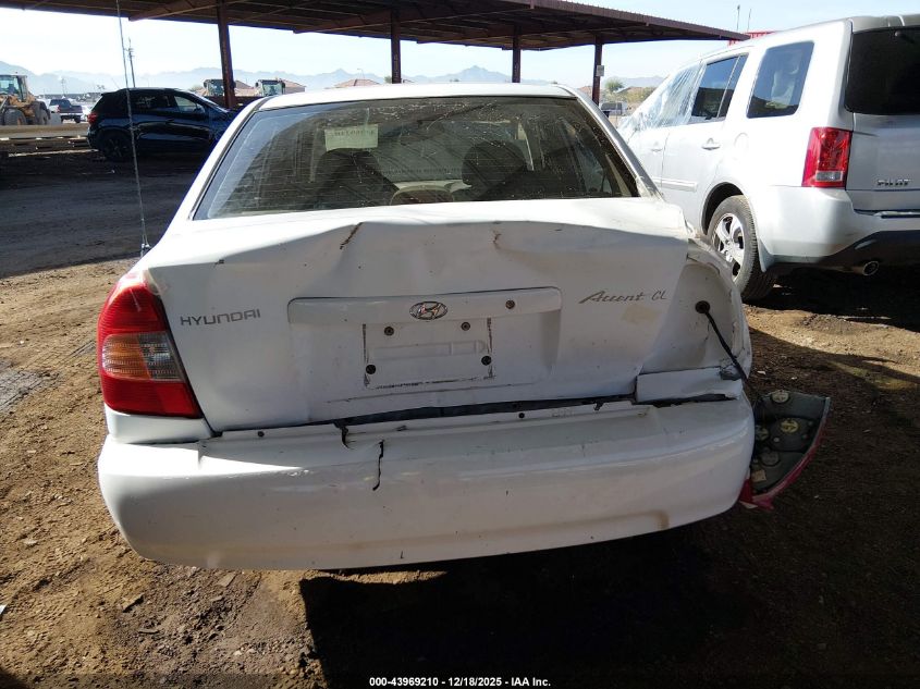 2000 Hyundai Accent Gl VIN: KMHCG45G8YU053664 Lot: 43969210