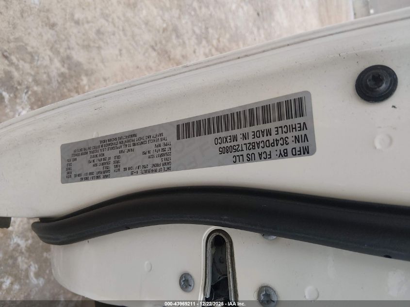 2020 Dodge Journey Se Value VIN: 3C4PDCAB2LT250805 Lot: 43969211