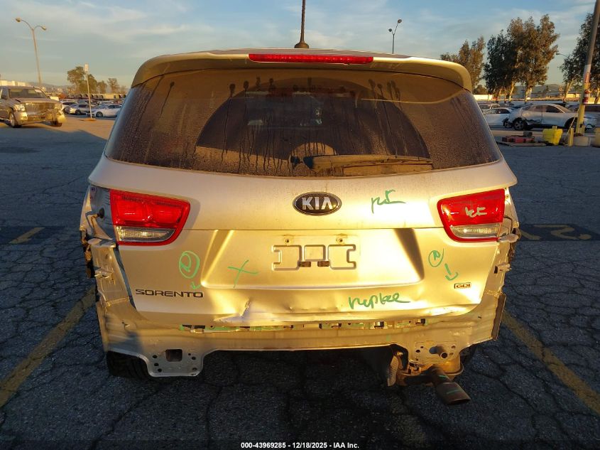 2016 Kia Sorento 2.4L L VIN: 5XYPG4A38GG002240 Lot: 43969285