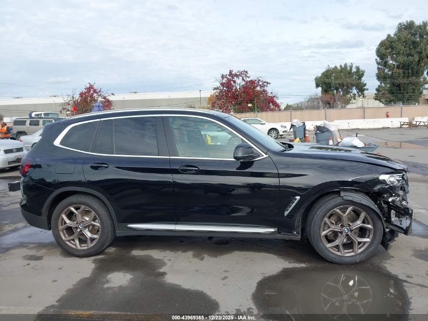 2022 BMW X3 xDrive30I VIN: 5UX53DP05N9M09803 Lot: 43969365