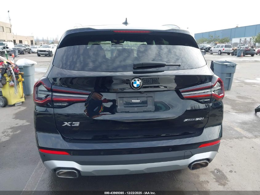 2022 BMW X3 xDrive30I VIN: 5UX53DP05N9M09803 Lot: 43969365