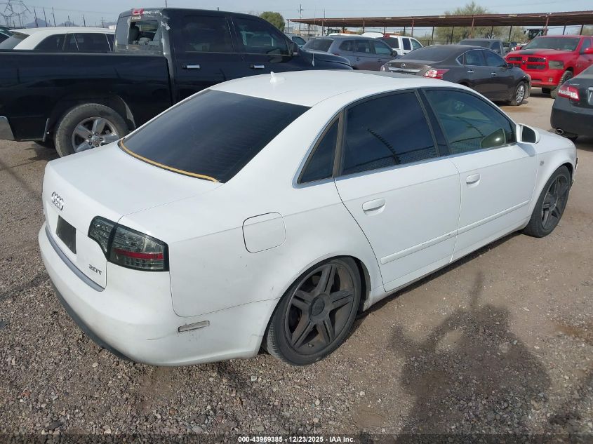 2007 Audi A4 2.0T VIN: WAUAF78EX7A073759 Lot: 43969385