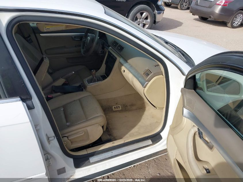 2007 Audi A4 2.0T VIN: WAUAF78EX7A073759 Lot: 43969385