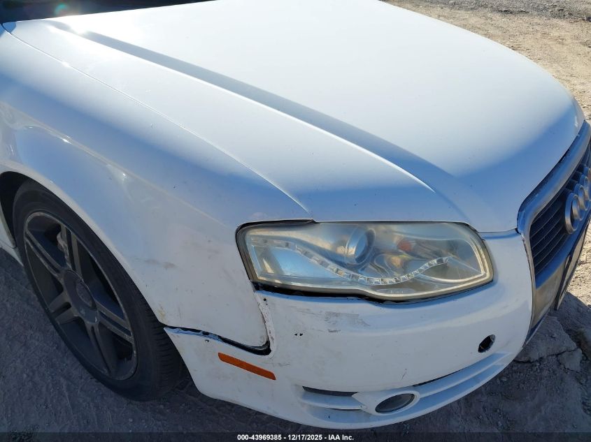 2007 Audi A4 2.0T VIN: WAUAF78EX7A073759 Lot: 43969385