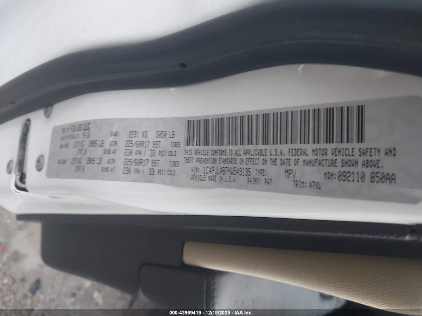 2017 Jeep Cherokee Sport Fwd VIN: 1C4PJLAB7HW549135 Lot: 43969419