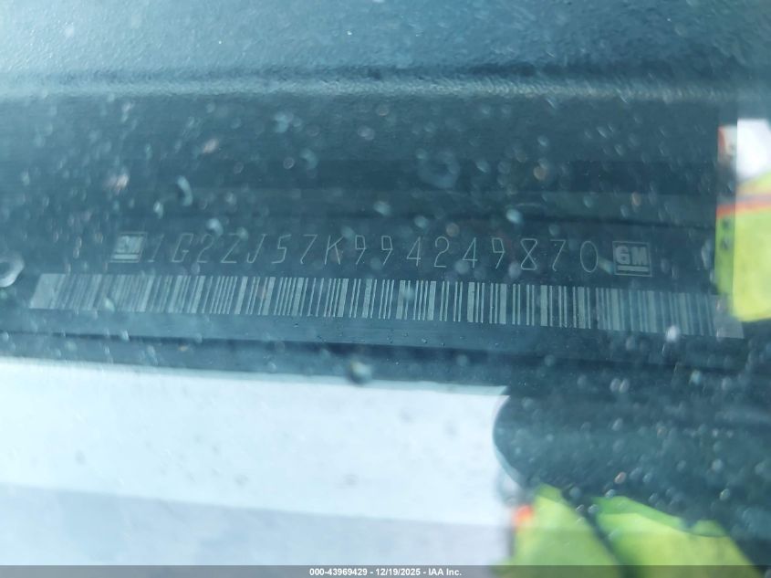 2009 Pontiac G6 New Se VIN: 1G2ZJ57K994249870 Lot: 43969429