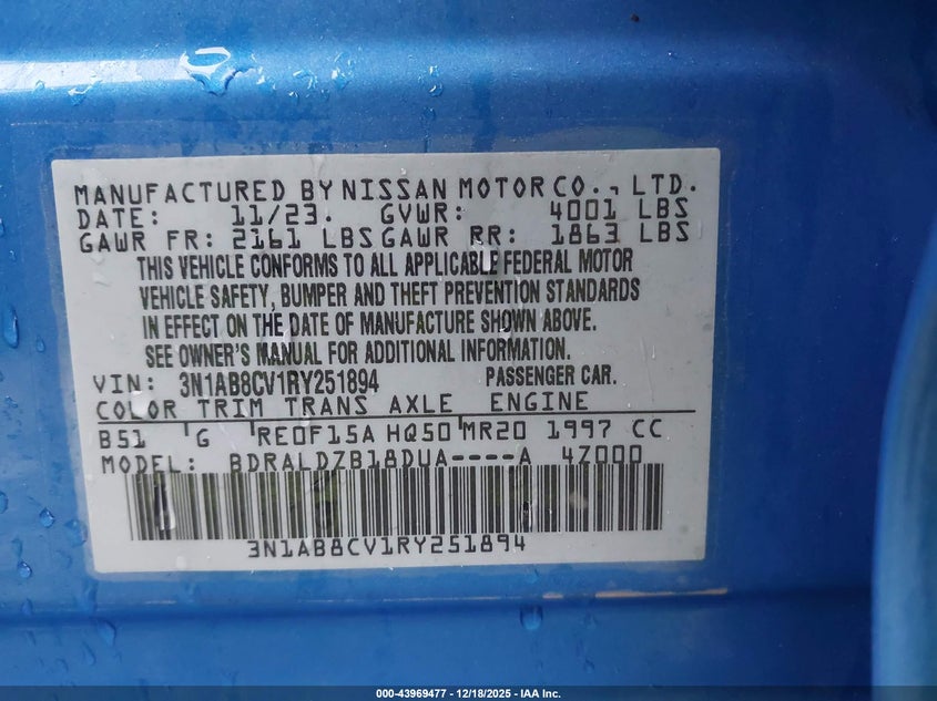 3N1AB8CV1RY251894 2024 NISSAN SENTRA photo no. 9