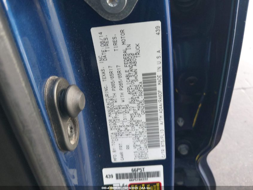 2014 Toyota Tacoma Base V6 VIN: 5TFLU4EN3EX107202 Lot: 43969539