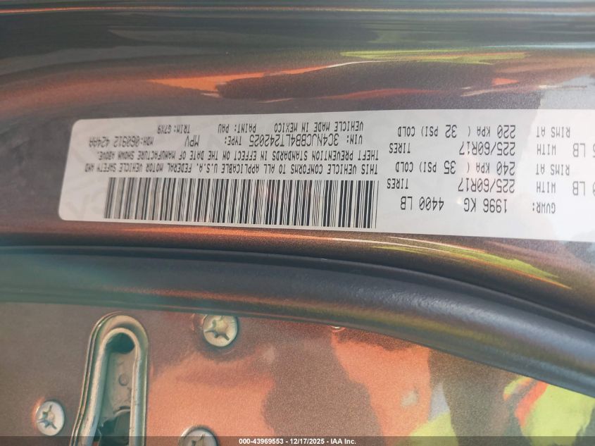 2020 Jeep Compass Sun And Safety Fwd VIN: 3C4NJCBB4LT242025 Lot: 43969553