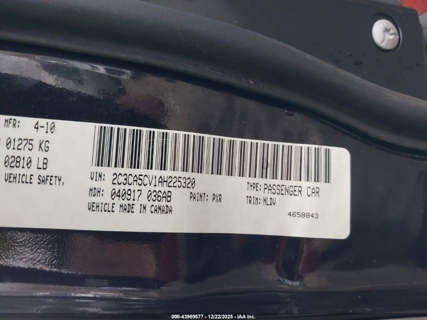 2010 Chrysler 300 Touring/Signature Series/Executive Series VIN: 2C3CA5CV1AH225320 Lot: 43969577