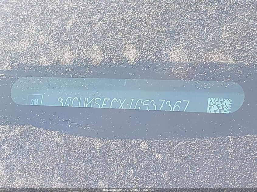 2018 Chevrolet Silverado 1500 2Lz VIN: 3GCUKSECXJG537367 Lot: 43969591