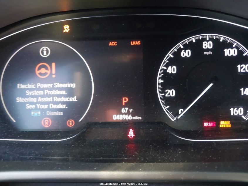 2019 Honda Accord Ex-L VIN: 1HGCV1F55KA104098 Lot: 43969633