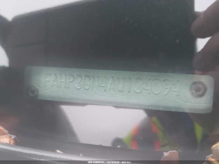 2010 Ford Focus Ses VIN: 1FAHP3GN4AW134094 Lot: 43969751