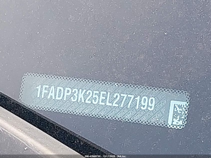 2014 Ford Focus Se VIN: 1FADP3K25EL277199 Lot: 43969795