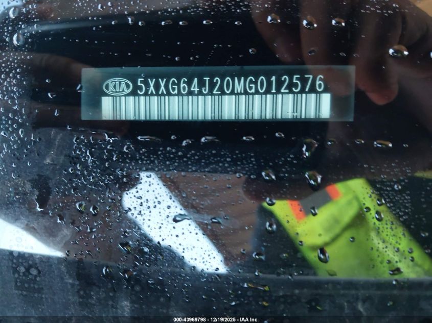 2021 Kia K5 Gt-Line VIN: 5XXG64J20MG012576 Lot: 43969798