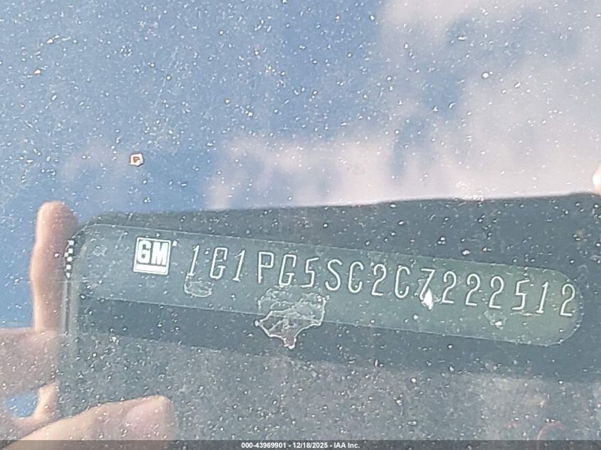 2012 Chevrolet Cruze 2Lt VIN: 1G1PG5SC2C7222512 Lot: 43969901