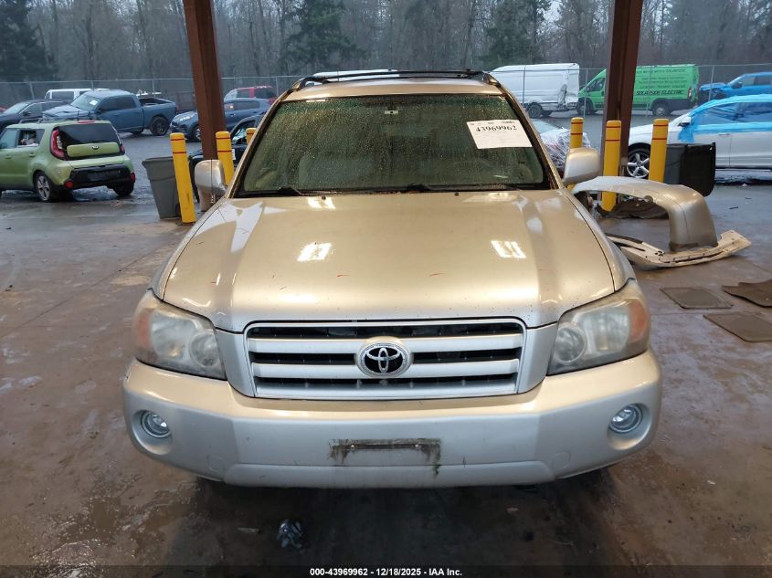 2006 Toyota Highlander V6 VIN: JTEGP21A760125563 Lot: 43969962