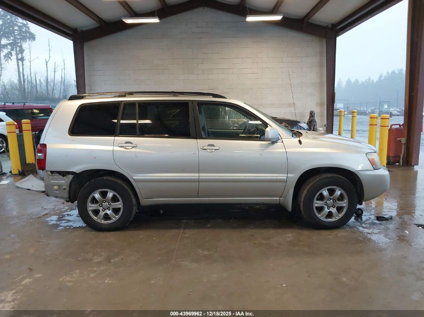 2006 Toyota Highlander V6 VIN: JTEGP21A760125563 Lot: 43969962