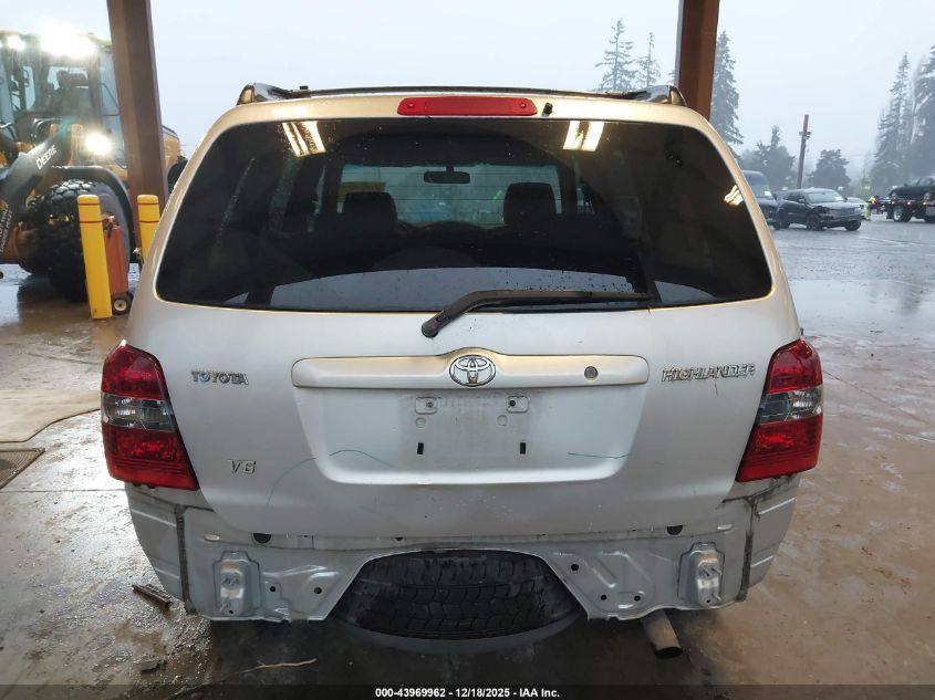 2006 Toyota Highlander V6 VIN: JTEGP21A760125563 Lot: 43969962