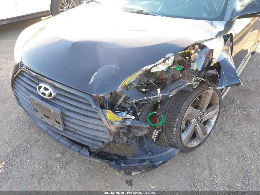 2013 Hyundai Veloster Turbo W/Black VIN: KMHTC6AE3DU174060 Lot: 43970039