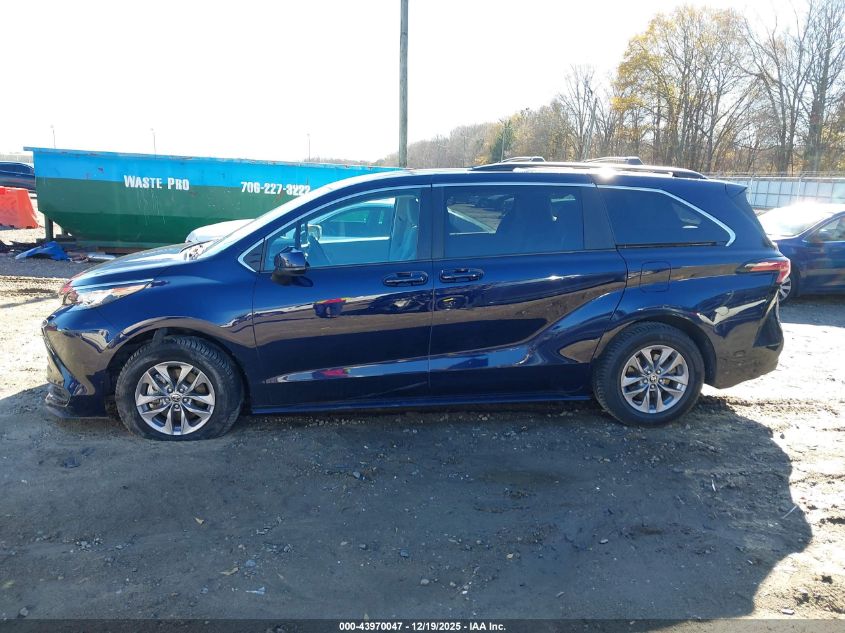 2022 Toyota Sienna Le VIN: 5TDKRKEC8NS077376 Lot: 43970047