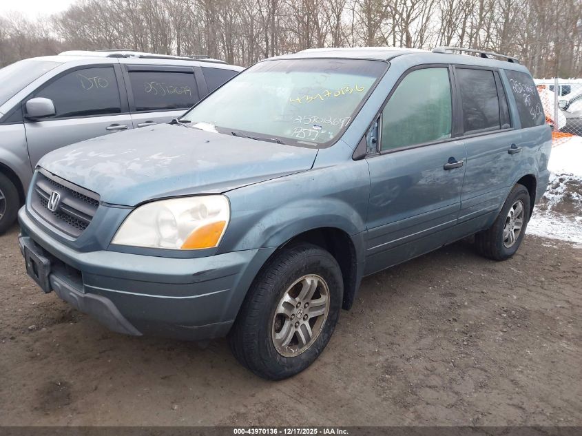 2005 Honda Pilot Ex-L VIN: 5FNYF186X5B067620 Lot: 43970136